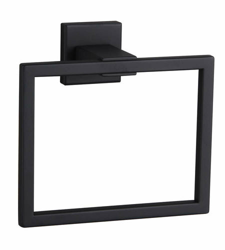 BEIGEEWY Stainless Steel Towel Ring – Wall Mount, Black, Heavy Duty