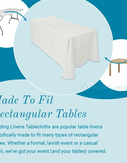 Load image into Gallery viewer, Leading Linens 2-Pack Black 60x126" Polyester Tablecloth – Washable &amp; Durable
