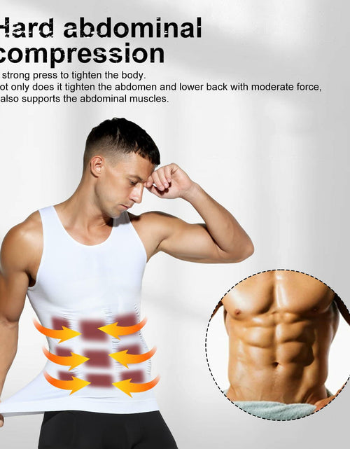 Load image into Gallery viewer, Casey Kevin Men’s Sleeveless Compression Shirt – White XL Body Shaper
