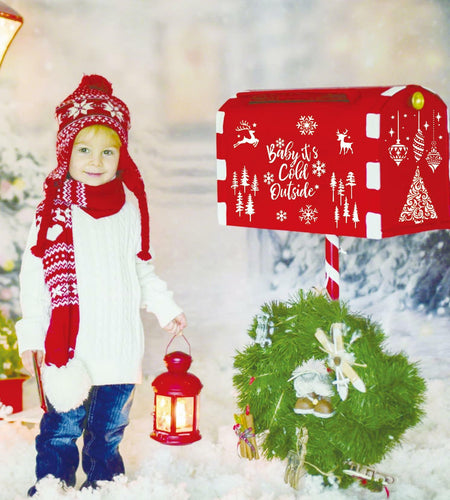 Christmas Craft Stencil Reusable Holiday Winter Painting Wood Glass