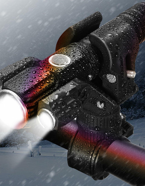 Load image into Gallery viewer, Funeedn Bike Light Set 5000LM – Front &amp; Rear, USB, Waterproof, Black
