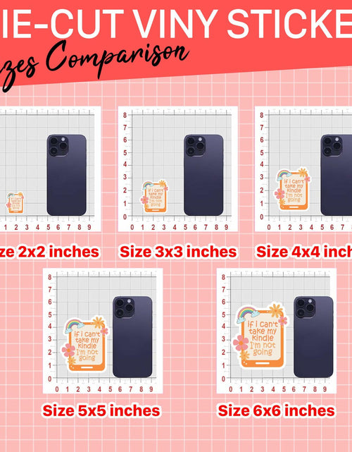 Load image into Gallery viewer, 3Pcs If I Can’t Take My Kindle Stickers Bookish Reading Vinyl Decals 2in
