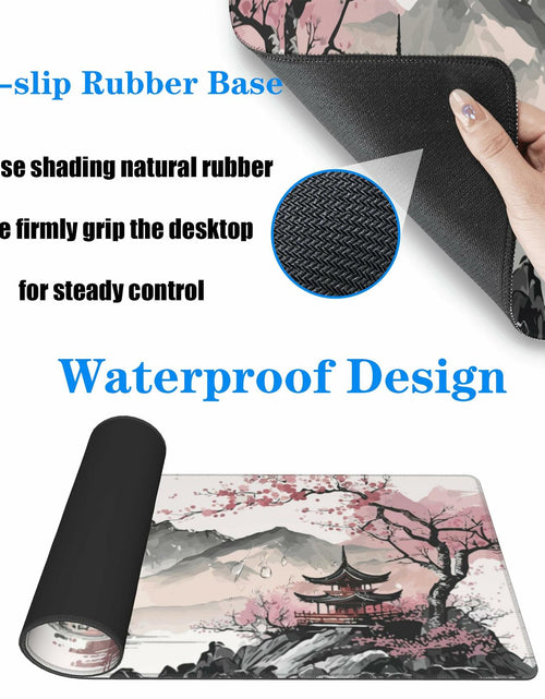 Load image into Gallery viewer, Topographic Gaming Mouse Pad Large Extended White Desk Mat 31.5x11.8

