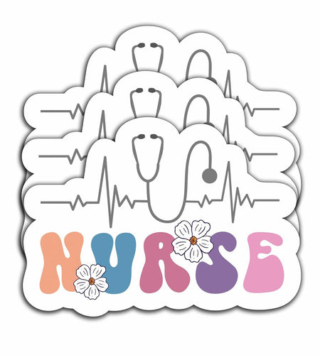 3Pcs Nurse Stickers Nursing Is a Work of Heart Waterproof Vinyl Decals