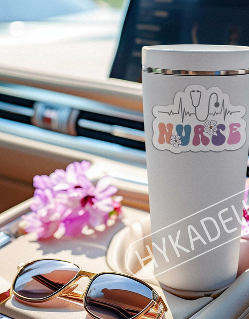 Load image into Gallery viewer, 3Pcs Nurse Stickers Nursing Is a Work of Heart Waterproof Vinyl Decals
