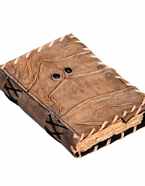 Load image into Gallery viewer, Hocus Pocus Spellbook Leather Journal Gothic Grimoire Book of Spells 7x5
