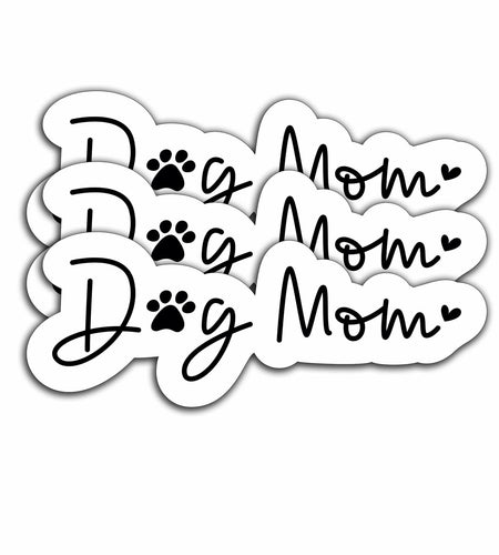 3Pcs Dog Mom Stickers Waterproof Vinyl Decals Laptop Phone Tumbler Cup