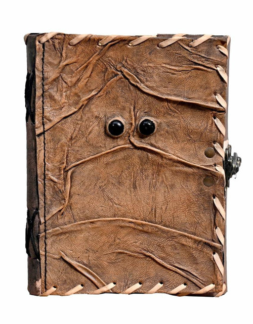 Load image into Gallery viewer, Hocus Pocus Spellbook Leather Journal Gothic Grimoire Book of Spells 7x5

