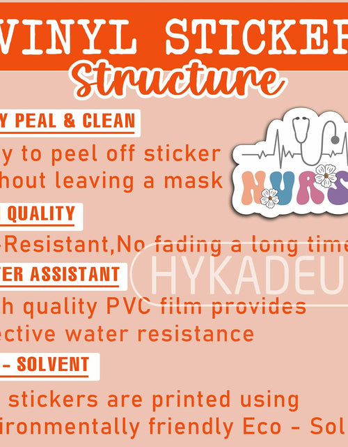Load image into Gallery viewer, 3Pcs Nurse Stickers Nursing Is a Work of Heart Waterproof Vinyl Decals
