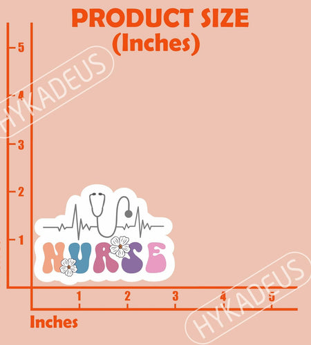 3Pcs Nurse Stickers Nursing Is a Work of Heart Waterproof Vinyl Decals