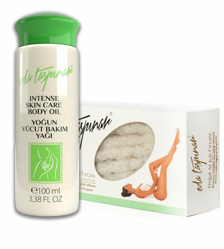 Eda Taspınar Anti-Cellulite Massage Oil & Brush Duo – Natural Firming Treatment