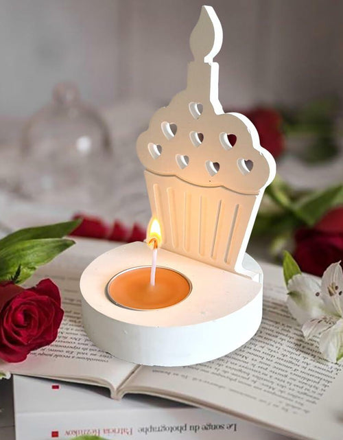 Load image into Gallery viewer, DIY Heart Cake Tea Light Candle Holder Silicone Mold for Resin Craft
