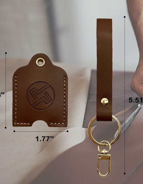 Load image into Gallery viewer, KARENSKEYS Handmade Leather Car Key Cover Sleeve with Keychain Loop
