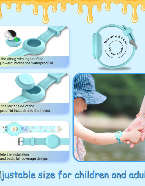 Load image into Gallery viewer, Kids AirTag Bracelet Waterproof Silicone Hidden Tracker Band Sheep Strawberry
