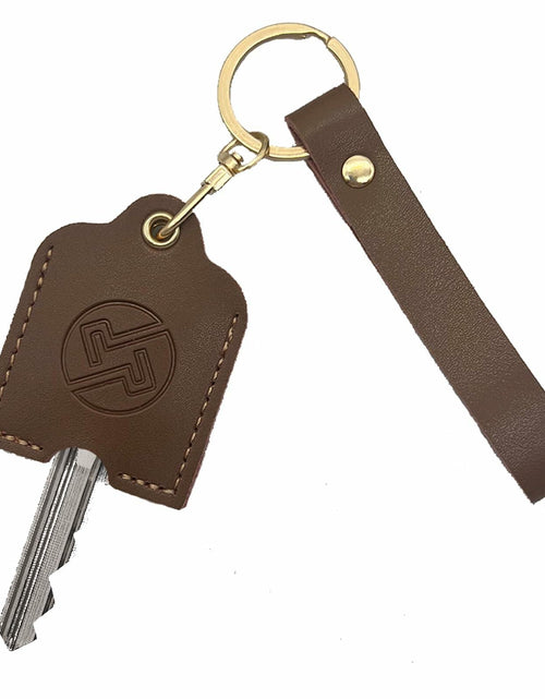 Load image into Gallery viewer, KARENSKEYS Handmade Leather Car Key Cover Sleeve with Keychain Loop
