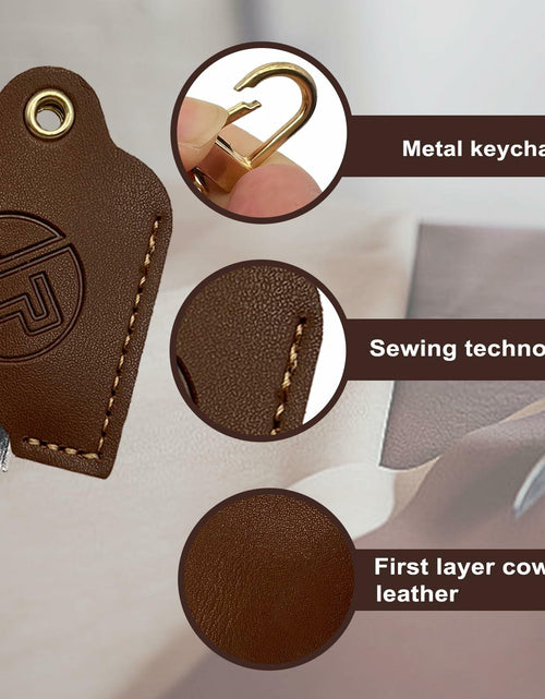 Load image into Gallery viewer, KARENSKEYS Handmade Leather Car Key Cover Sleeve with Keychain Loop
