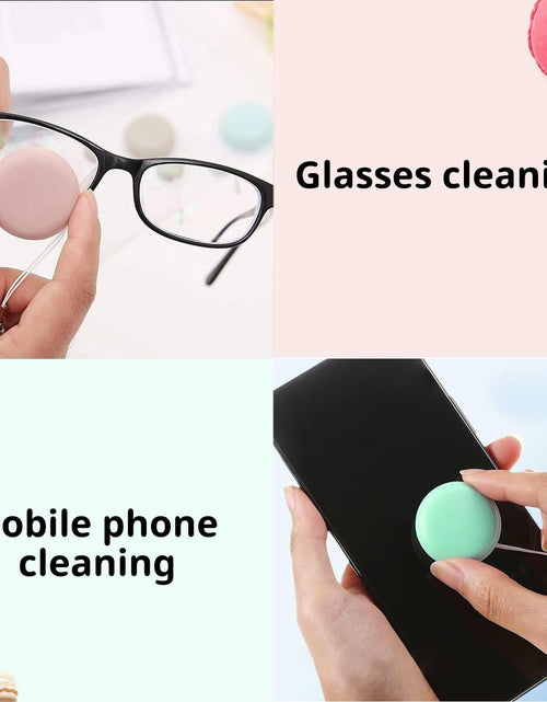 Load image into Gallery viewer, Macaron Phone Screen Cleaner 4PCS Mobile Screen Cleaning Ball Wipe Pendant
