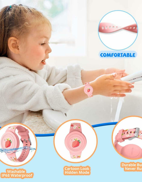 Load image into Gallery viewer, Kids AirTag Bracelet Waterproof Silicone Hidden Tracker Band Sheep Strawberry
