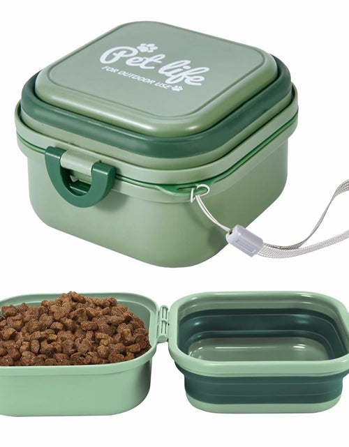 Load image into Gallery viewer, Collapsible Dog Bowl w/ Lid Travel Food Water Bowl 2-in-1 Portable 60oz
