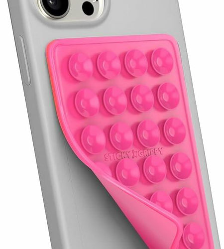 YZLELEQ Silicone Suction Phone Holder Double-Sided Mount Pink iPhone Android