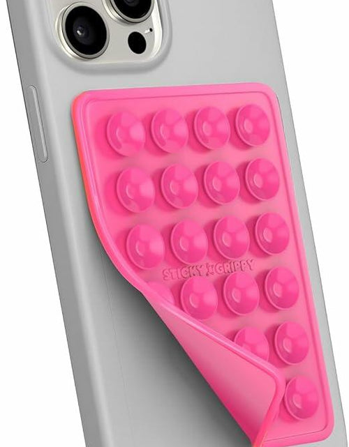 Load image into Gallery viewer, YZLELEQ Silicone Suction Phone Holder Double-Sided Mount Pink iPhone Android
