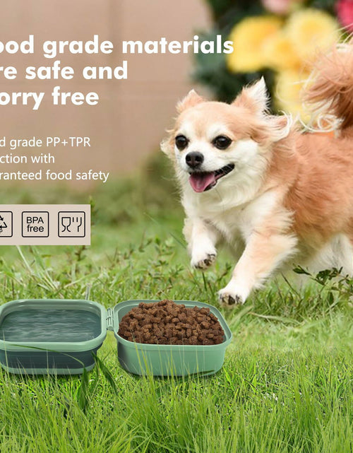 Load image into Gallery viewer, Collapsible Dog Bowl w/ Lid Travel Food Water Bowl 2-in-1 Portable 60oz
