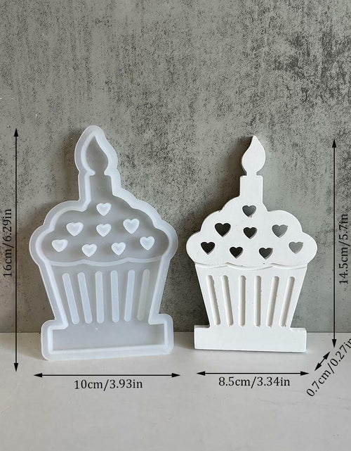Load image into Gallery viewer, DIY Heart Cake Tea Light Candle Holder Silicone Mold for Resin Craft
