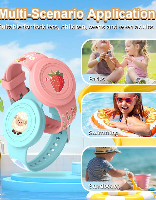 Load image into Gallery viewer, Kids AirTag Bracelet Waterproof Silicone Hidden Tracker Band Sheep Strawberry

