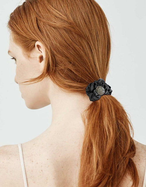 Load image into Gallery viewer, Generic Silk Hair Scrunchies for Women Black Elastic Satin Hair Ties
