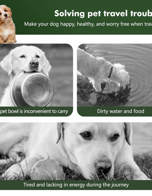 Load image into Gallery viewer, Collapsible Dog Bowl w/ Lid Travel Food Water Bowl 2-in-1 Portable 60oz
