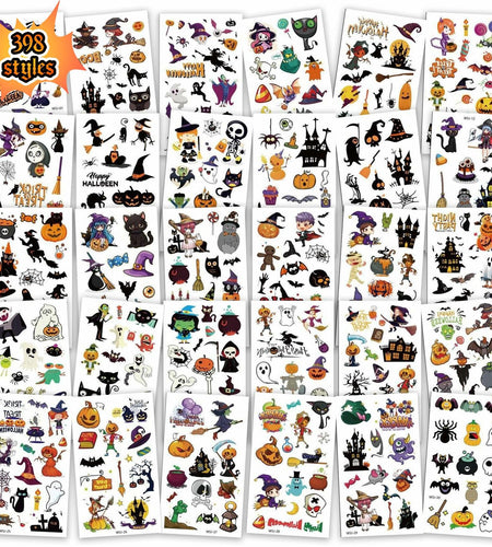 Halloween Temporary Tattoos for Kids 30 Sheets Party Favors
