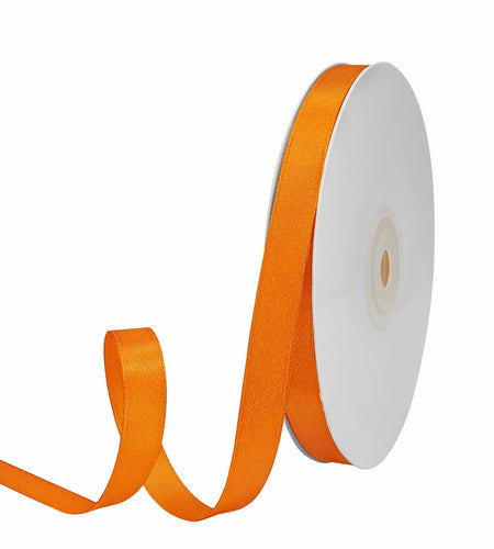 GTYBOVA 3/8" x 50 Yards Double Face Satin Ribbon Orange Polyester Crafts