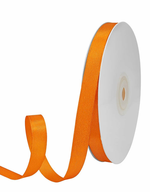 Load image into Gallery viewer, GTYBOVA 3/8" x 50 Yards Double Face Satin Ribbon Orange Polyester Crafts
