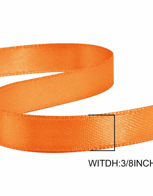 Load image into Gallery viewer, GTYBOVA 3/8" x 50 Yards Double Face Satin Ribbon Orange Polyester Crafts
