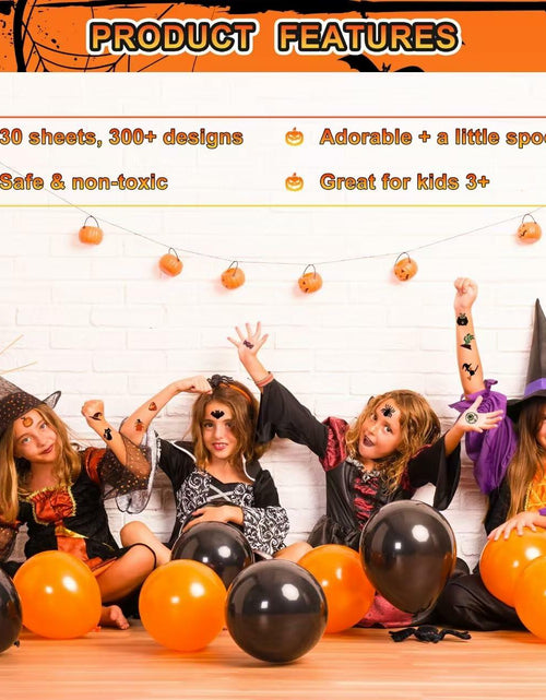 Load image into Gallery viewer, Halloween Temporary Tattoos for Kids 30 Sheets Party Favors
