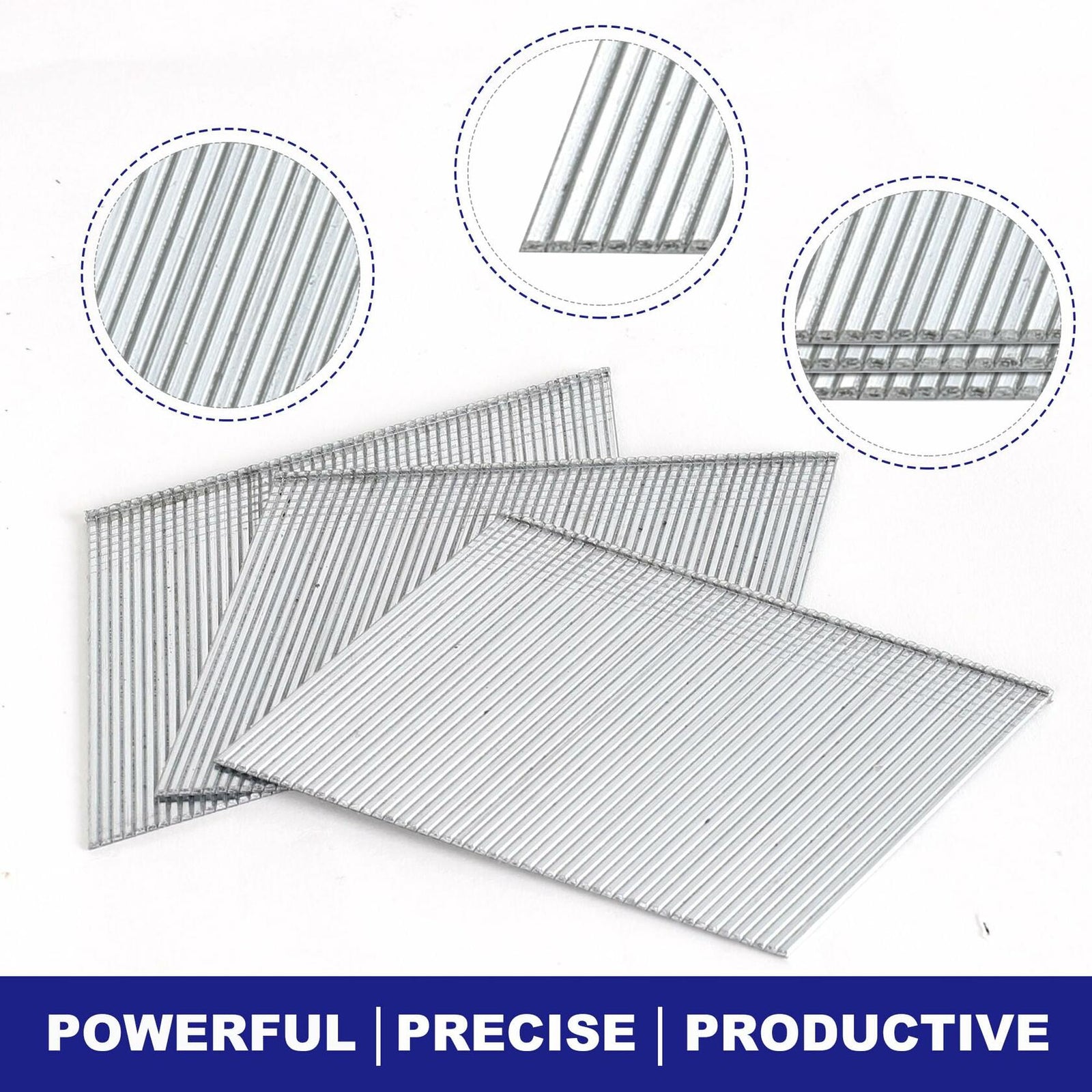 HW HAMWOO 16 Gauge Angled Finish Nails 20° Galvanized Assorted 900 Pack