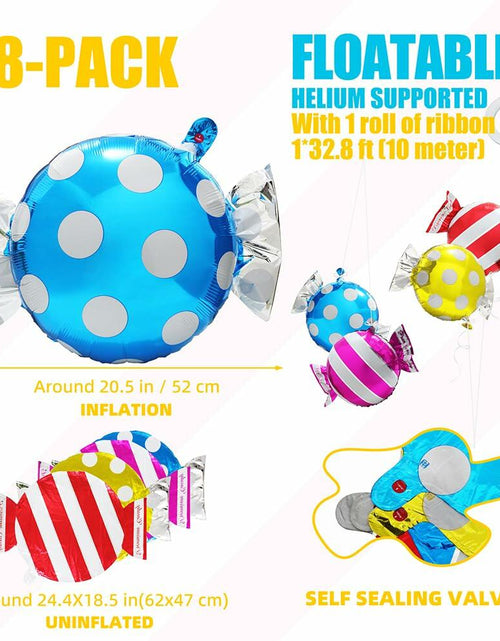 Load image into Gallery viewer, Deermon Candy Bar Mylar Foil Balloons 8 Pack Colorful Party Decor
