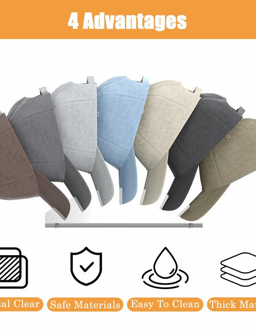 Load image into Gallery viewer, Hokisei Acrylic Hat Stand 2 Pack, No-Install Organizer for 12 Baseball Caps
