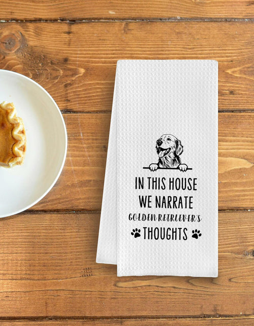 Load image into Gallery viewer, Qpenm Golden Retriever Kitchen Dish Towels - Golden Dog Lovers Hand Tea Towel 16
