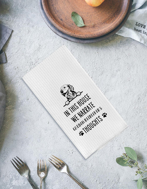 Load image into Gallery viewer, Qpenm Golden Retriever Kitchen Dish Towels - Golden Dog Lovers Hand Tea Towel 16
