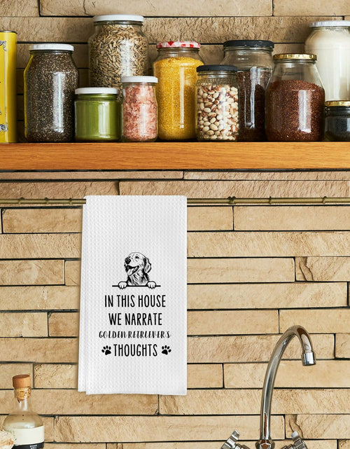 Load image into Gallery viewer, Qpenm Golden Retriever Kitchen Dish Towels - Golden Dog Lovers Hand Tea Towel 16
