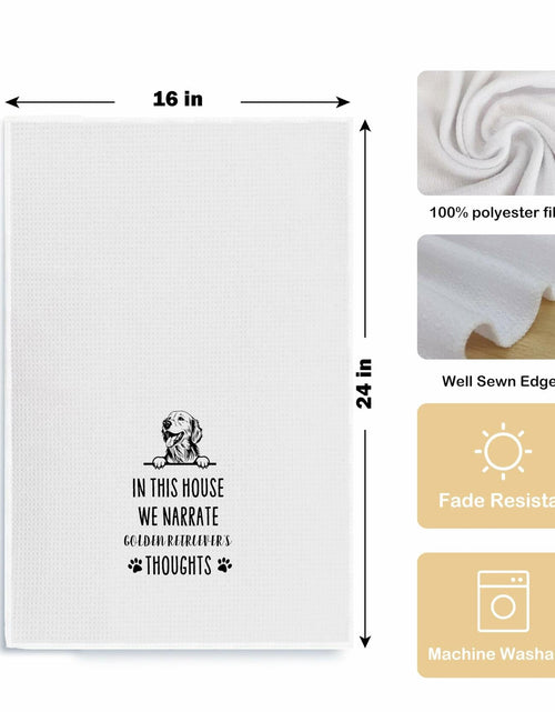 Load image into Gallery viewer, Qpenm Golden Retriever Kitchen Dish Towels - Golden Dog Lovers Hand Tea Towel 16

