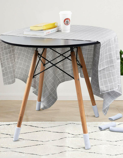 Load image into Gallery viewer, 16 White Knitting Wool Chair Leg Socks Furniture Floor Protectors TEKEFT
