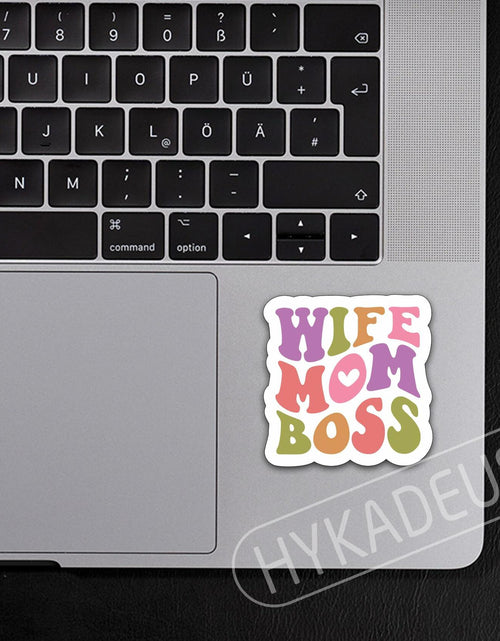 Load image into Gallery viewer, 3Pcs Wife Mom Boss Stickers Funny Mom Life Waterproof Vinyl Decals
