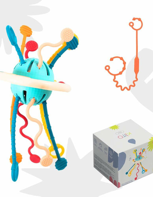 Load image into Gallery viewer, Kirro Montessori Pull String Baby Toy – Silicone, 18+ Months
