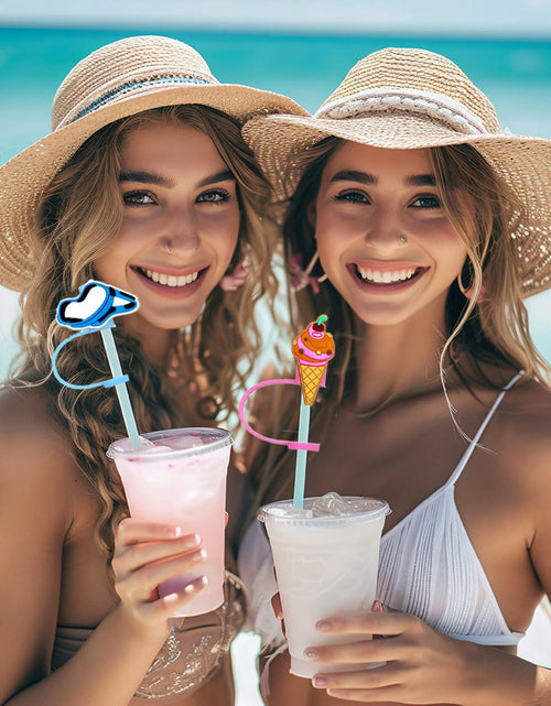 Load image into Gallery viewer, 5Pcs Silicone Straw Cap Covers for Stanley Cup 30oz 40oz Reusable Tips
