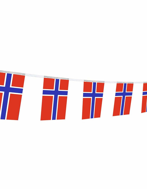Load image into Gallery viewer, Norway String Flag Banner 16ft 20 Mini Flags 5.5x8.2in Party Decor
