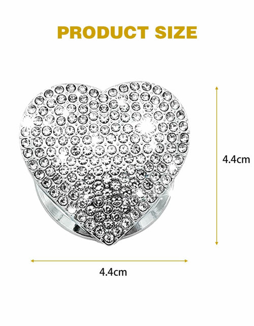 Load image into Gallery viewer, Heart-Shaped Car Engine Start Button Cover Bling Interior Decor White
