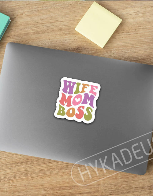 Load image into Gallery viewer, 3Pcs Wife Mom Boss Stickers Funny Mom Life Waterproof Vinyl Decals
