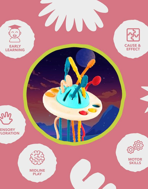 Load image into Gallery viewer, Kirro Montessori Pull String Baby Toy – Silicone, 18+ Months
